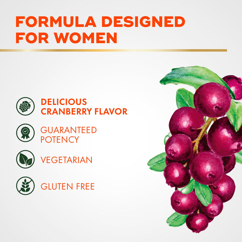 Align Probiotic, Women's Dualbiotic, Womens Probiotic Gummies, Prebiotics and Probiotics for Women, with Cranberry for Urinary Tract Health*, Cranberry Flavor, 90 Gummies 90 Count (Pack of 1)