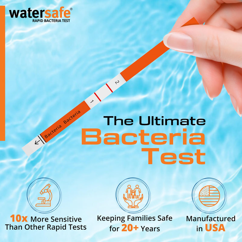 Watersafe Pool and Spa Rapid Bacteria Test, Test Strips to Detect Down to 1 Bacteria/μL in 15 Minutes, Including E. coli and Salmonella, Single Test - BeesActive Australia