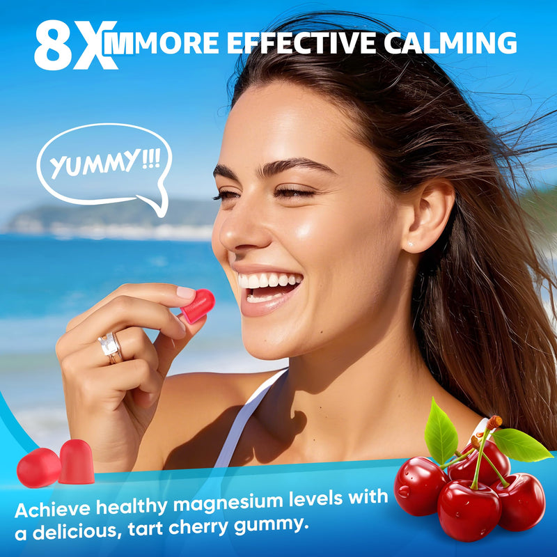 Magnesium Glycinate Complex Gummies 400mg + Ashwagandha | 8 Forms, 120Cts | Magnesium Supplement with Glycinate, Citrate, Malate & More, plus Vitamin D3 & B12, Supports Calm, Zzz & Mood, Vegan. 60 Count (Pack of 2)