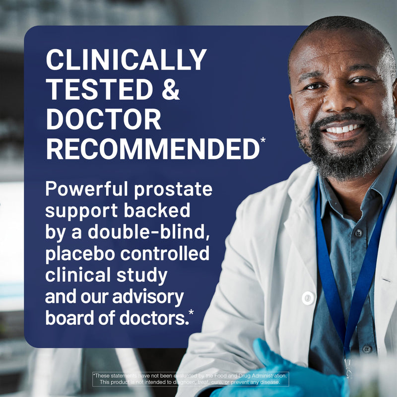 U.S. Doctors' Clinical Prostata - Clinically Proven Prostate Supplement for Men - Urinary Tract & Bladder Support - Saw Palmetto, Vitamin E, Pumpkin Seed - USA Manufactured- 90 Capsules[30-Day Supply]