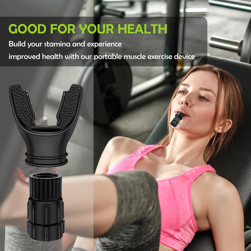 Portable Muscle Trainer, Exercise Trainer with Resistance Adjustable, Exercise Device with Variable Settings, Easy to Clean and Use, Present for Exerciser, Black/Clear - BeesActive Australia