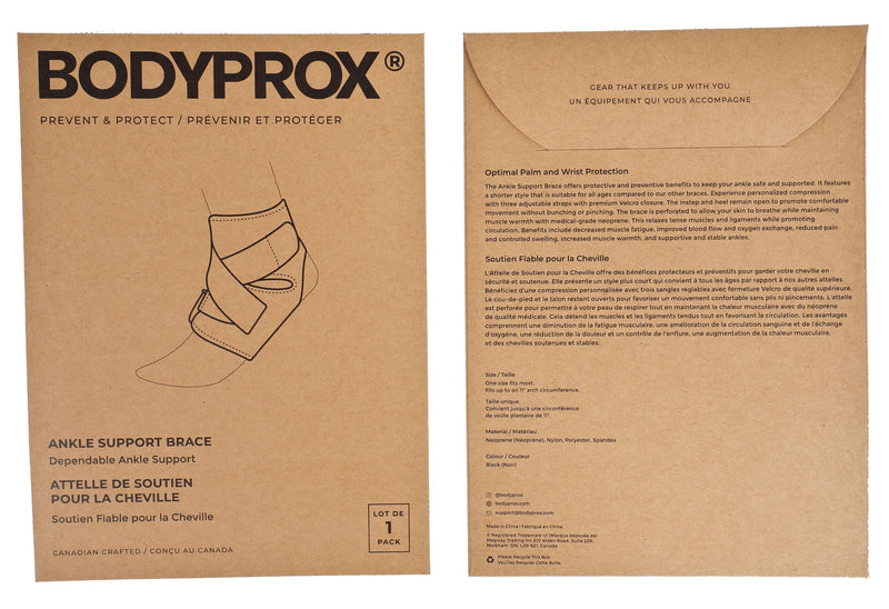 Bodyprox Ankle Support Brace, Breathable Neoprene Sleeve, Adjustable Wrap! (1 Pack) - BeesActive Australia