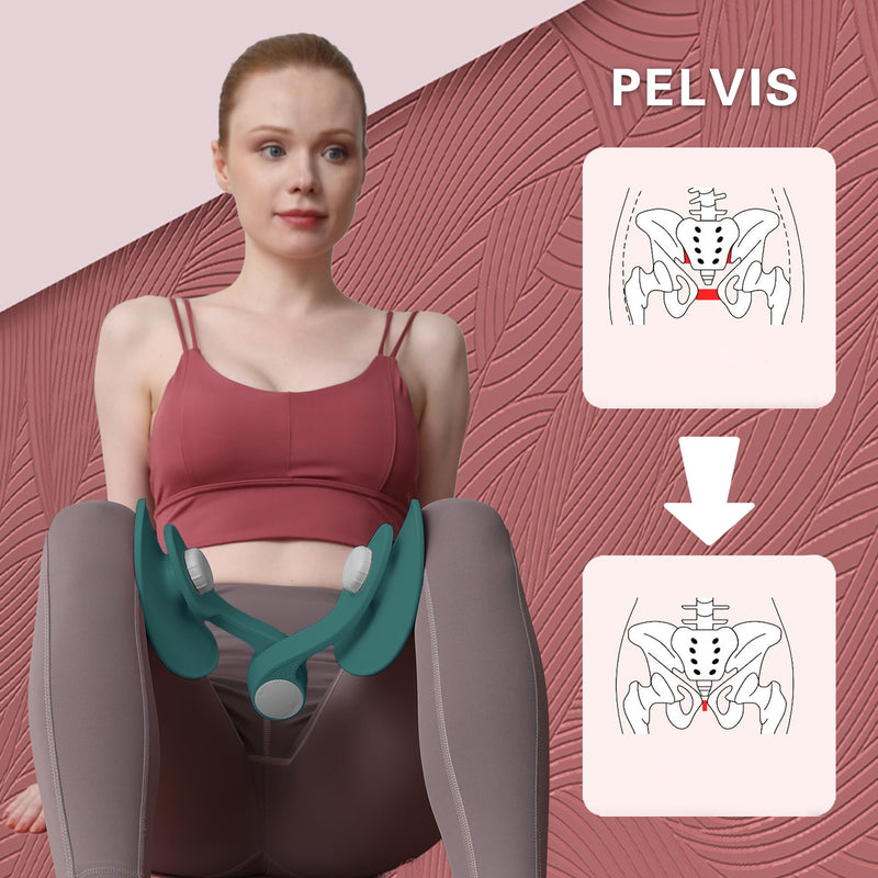 Thigh Trainer - Thigh Exerciser & Toner for Women, Inner Thigh Workout Equipment with 26lbs Resistance, Kegel Exercise Tool for Pelvic Floor & Thigh Tightening (Upgraded) Dark Green
