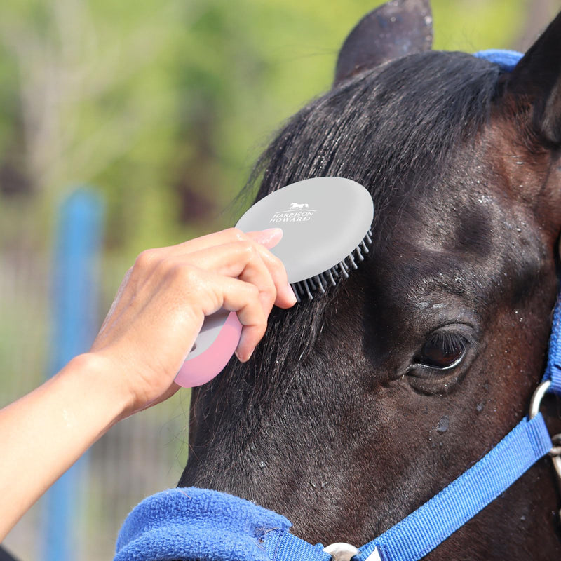 Harrison Howard Horse Mane and Tail Brush Horse Professional Grooming Brush Equestrian Detangler Non-Slip Brush Pink - BeesActive Australia