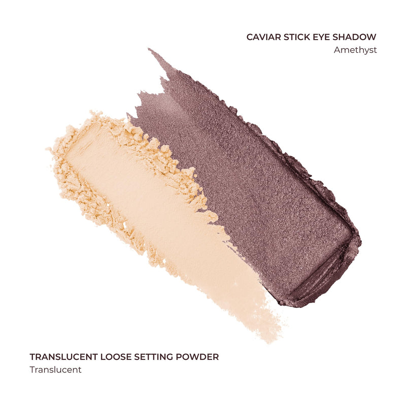 Laura Mercier Artistry Icons Set - Mini Translucent Loose Setting Powder and Mini Caviar Stick Eye Shadow (Amethyst)