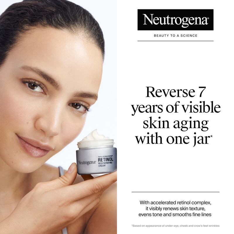 Neutrogena Rapid Wrinkle Repair Retinol Face Moisturizer, Daily Anti-Aging Face Cream with Retinol & Hyaluronic Acid to Fight Fine Lines, Wrinkles, & Dark Spots, 1.7 oz 1.7 Ounce (Pack of 1) - BeesActive Australia