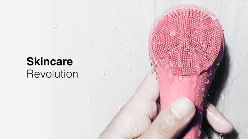 NågraCoola CLIE Facial Cleansing Brush, Waterproof and Rechargeable Electric Face Scrubber for Men & Women, Exfoliating, Massaging, and Cleansing - Pink