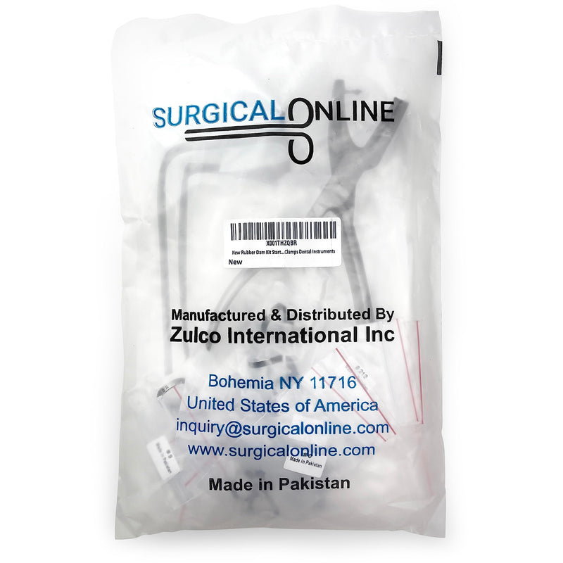 SURGICAL ONLINE Comprehensive Dental Rubber Dam Kit - Medical Grade Stainless Steel, Rubber Dam Clamps, Punch Plier, Endodontic Supplies, and Dental Isolation Tools. - BeesActive Australia