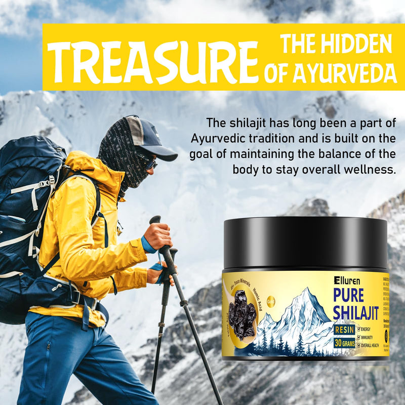 Shilajit Pure Himalayan Organic Maximum Potency Shilajit Resin Authentic Gold Grade Rich in 85+ Trace Minerals with Fulvic Acid Shilajit Supplement for Energy&Immune Support,30 Grams（1 Pack） 1 Fl Oz (Pack of 1) - BeesActive Australia