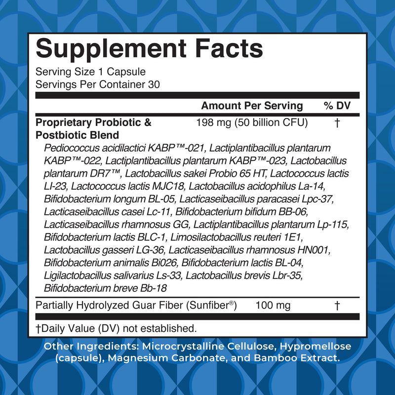 MARYRUTH'S 3-in-1 Probiotics for Digestive Health, 30 Servings | 30 Servings