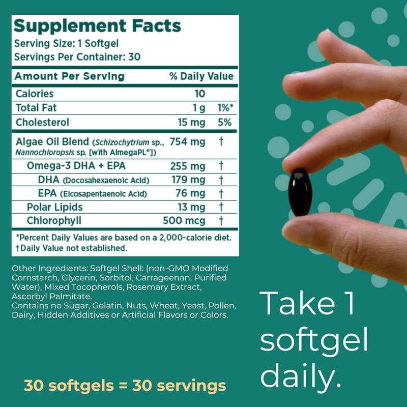 Iwi Omega-3 Essential, 90 Softgels (90 Servings), Plant-Based Algae Omega 3 with EPA + DHA, Brain, Heart & Immune Support Dietary Supplement, Krill & Fish Oil Alternative, No Fishy Aftertaste 90 Servings