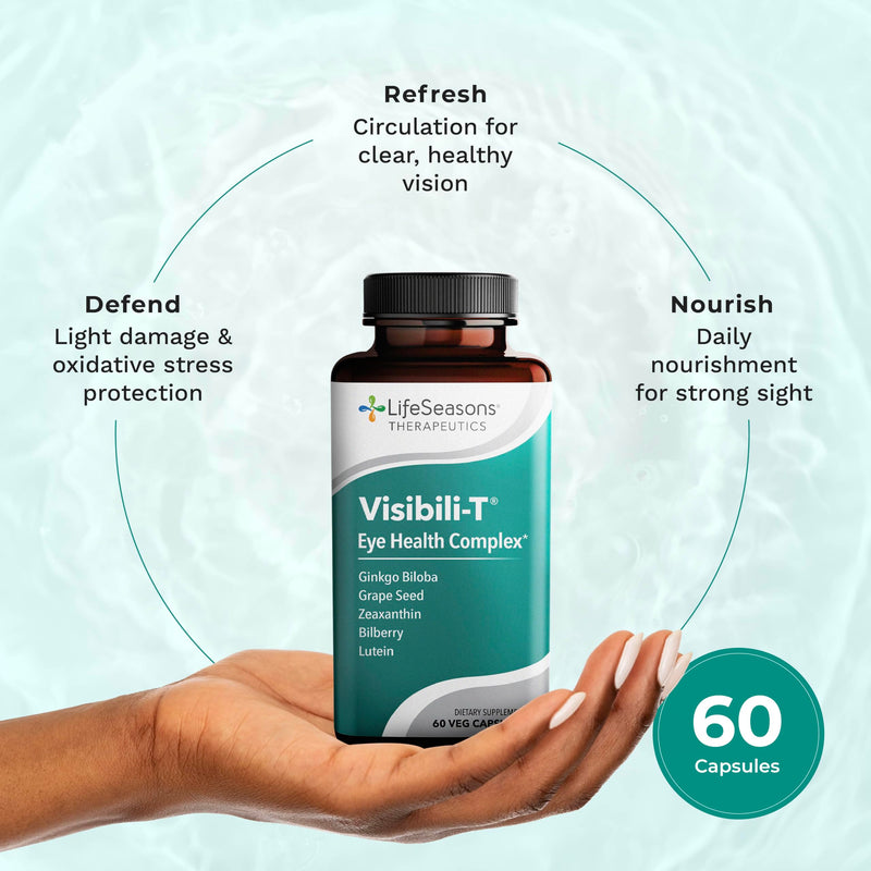 Visibili-T - Vitamin Supplement for Eye Health & Vision Support - Carrot Root, Chromium, Bilberry, Ginkgo Biloba, Grape Seed Extract, Lycopene, Vitamin A, Lutein & Zeaxanthin - 60 Capsules 60 Count (Pack of 1) Original - BeesActive Australia