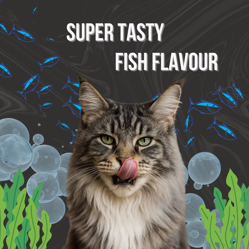 Cat Taurine Powder with Fish Protein 300g – Heart & Vision Support – Immune System & Energy Formula – Highly Palatable taurine for cats Supplement – pure taurine powder for cats