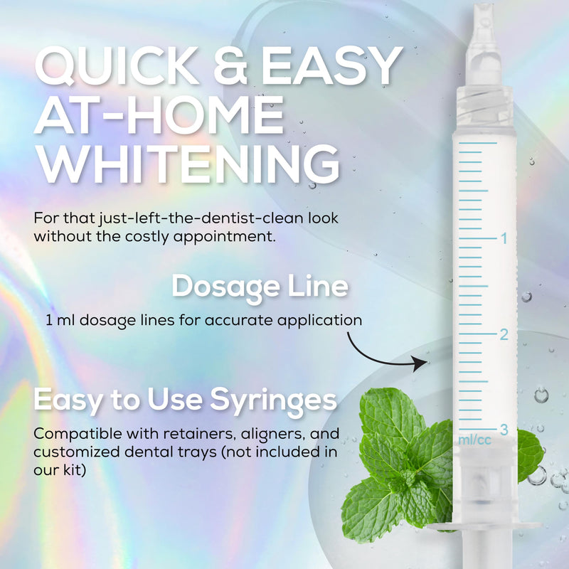 Venus Visage Teeth Whitening Gel Refill Kit Syringes (8 Pack) - 35% Carbamide Peroxide - No Sensitivity Teeth Whitening Gel for Trays - Teeth Whitening Kit Syringes for a Dazzling Smile - BeesActive Australia