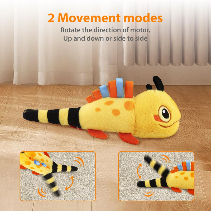 Gigwi Interactive Catnip Cat Toys, Electronic Flopping Toys Motion Activated, Automatic Moving Cat Toys for Indoor Cats, USB Rechargeable Cat Enrichment Toy Self Play for Hunting and Kicker, Lizard - BeesActive Australia