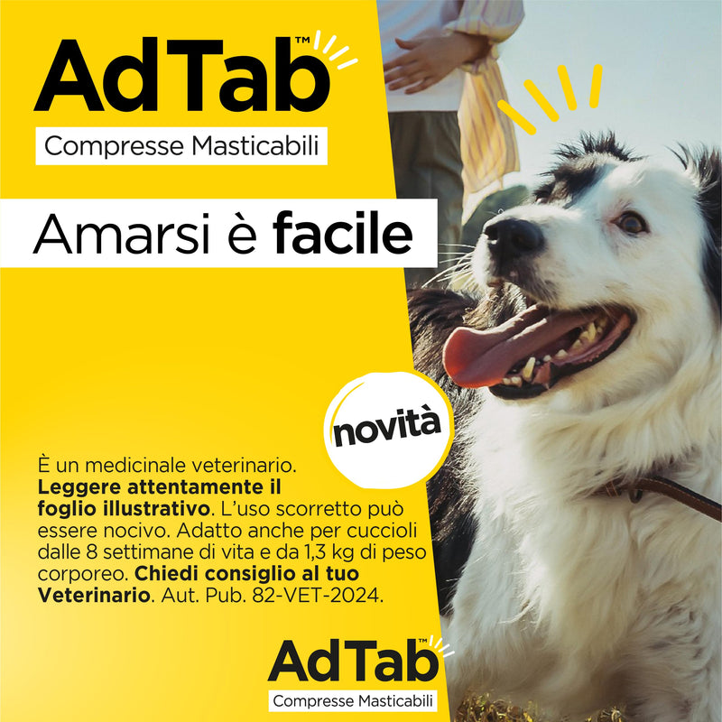 AdTab chewable tablets for dogs from 2.5 - 5.5 kg - 3 tablets dog 2.5kg - 5.5kg - BeesActive Australia