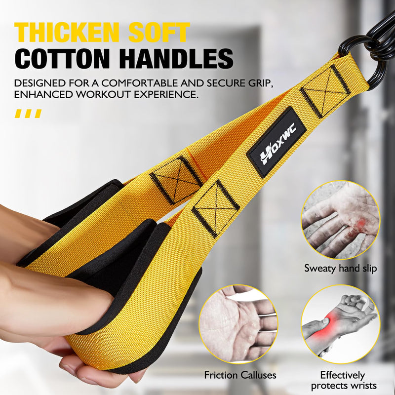 Home Gym Equipment Resistance Bands, Workout Bands with Handles, Door Anchor, Tricep Rope Cable Attachment for Push Downs, Biceps Curl, Sculpt Your Triceps, LAT, Arms, Back, Abs, Shoulder