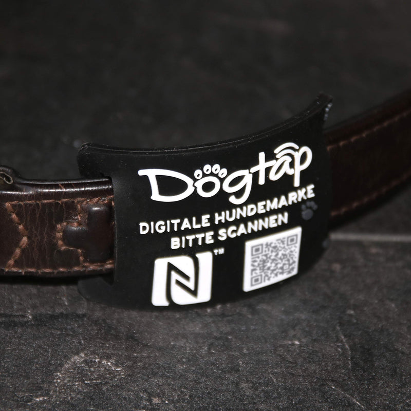 DOGTAP Light Small - The intelligent dog tag with NFC chip, 50x30mm black - BeesActive Australia