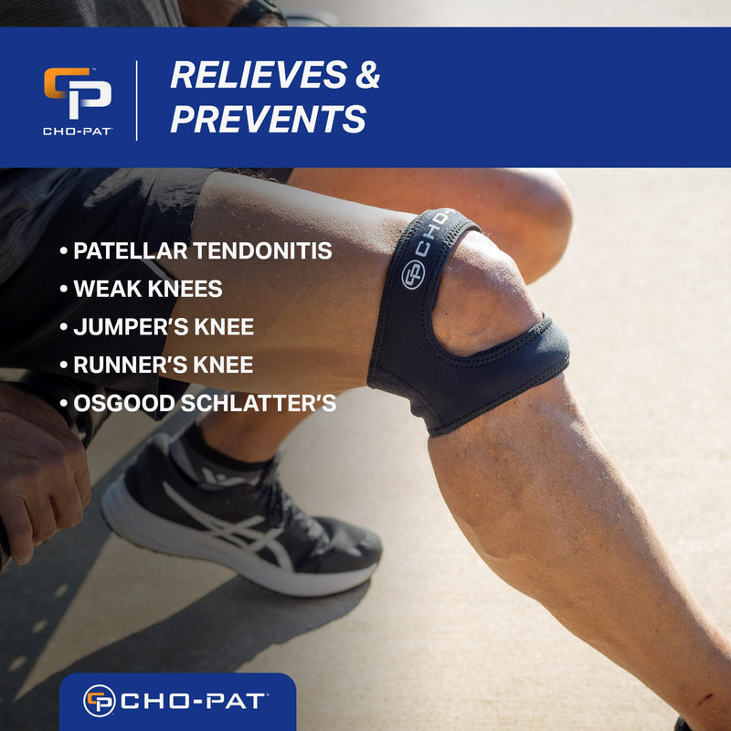 Cho-Pat Dual Action Lite, Adjustable & Lightweight Knee Support Strap for Tendonitis, Meniscus Tears, and Pain Relief, Small/Medium - BeesActive Australia