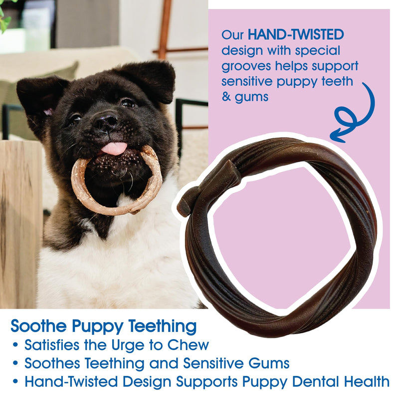 N-Bone Puppy Teething Rings Taste of Texas Burnt Ends Flavor 3 Count 3.6 Ounce (Pack of 1) - BeesActive Australia
