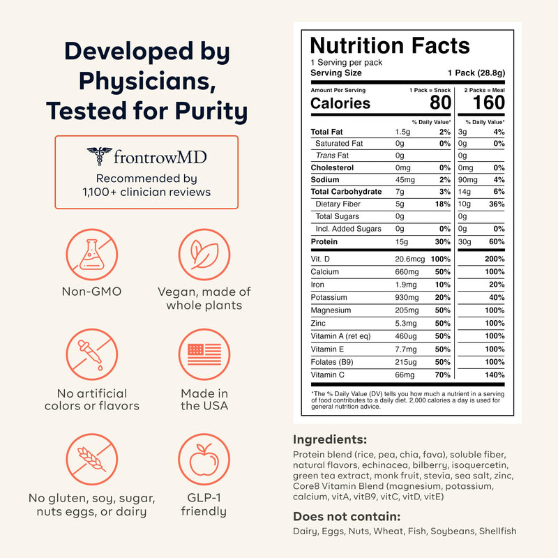 Vanilla Spice Plant Based Superfood Nutrition Shake | Meal Replacement Powder, 15g Protein, 5g Fiber, 10 Vitamins and Minerals, Antioxidants, Dairy & Gluten Free, Zero Sugar 1 Ounce (Pack of 7) Vanilla Spice