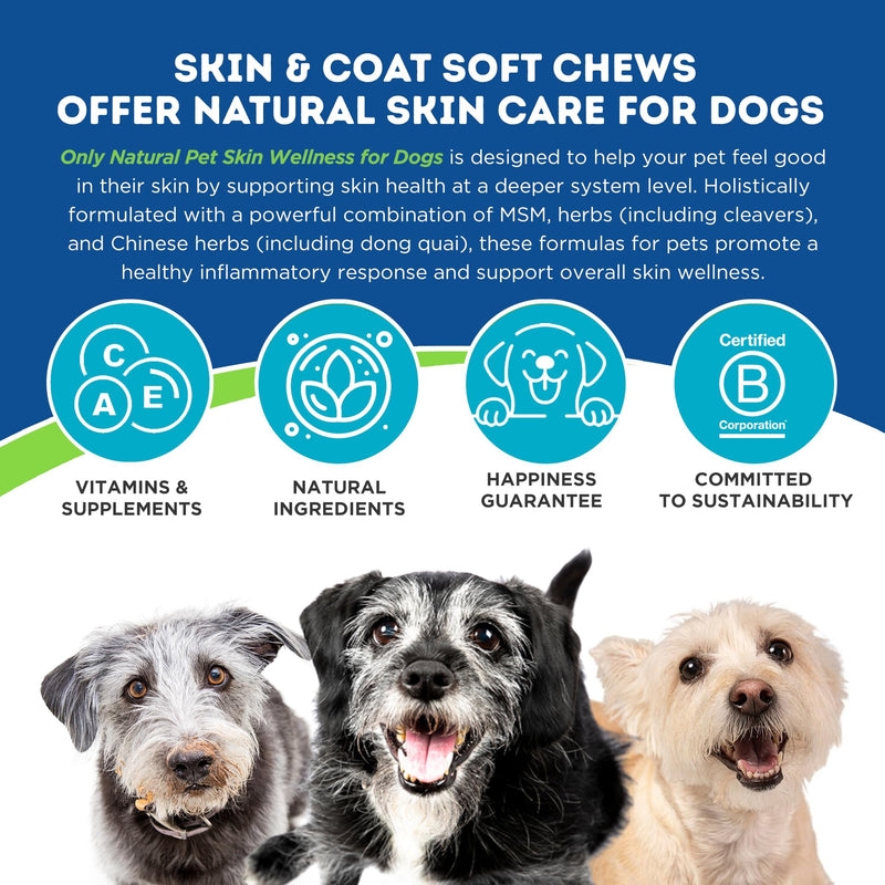 Only Natural Pet Skin Wellness Soft Chew 60 Count Bacon Soft Chews - PawsPlanet Australia