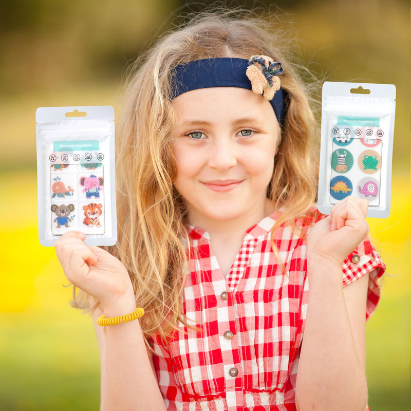 360 Pack Mosquito Repellent Stickers for Kids, with 6 Pack Mosquito Repellent Bracelets, Natural DEET-Free, Plant Ingredients, Mosquito Patches for Outdoor Camping & Travel - BeesActive Australia