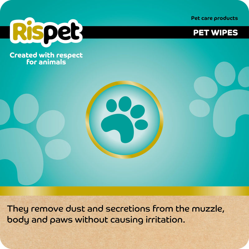 Rispet Hygienic and Cleaning Cloths XL, Coconut and Keratin, for the Fur of Dogs, Cats and Pets, 54 Cloths Coconut & Keratin (54 Cloths) - BeesActive Australia