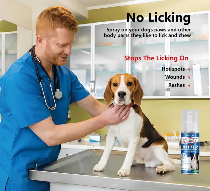 2-Pack No Chew Spray for Dogs – Bitter Apple Taste Stops Chewing, Licking & Biting | Non-Toxic, Alcohol-Free | Protects Furniture, Shoes, Plants (2x100ml) 1