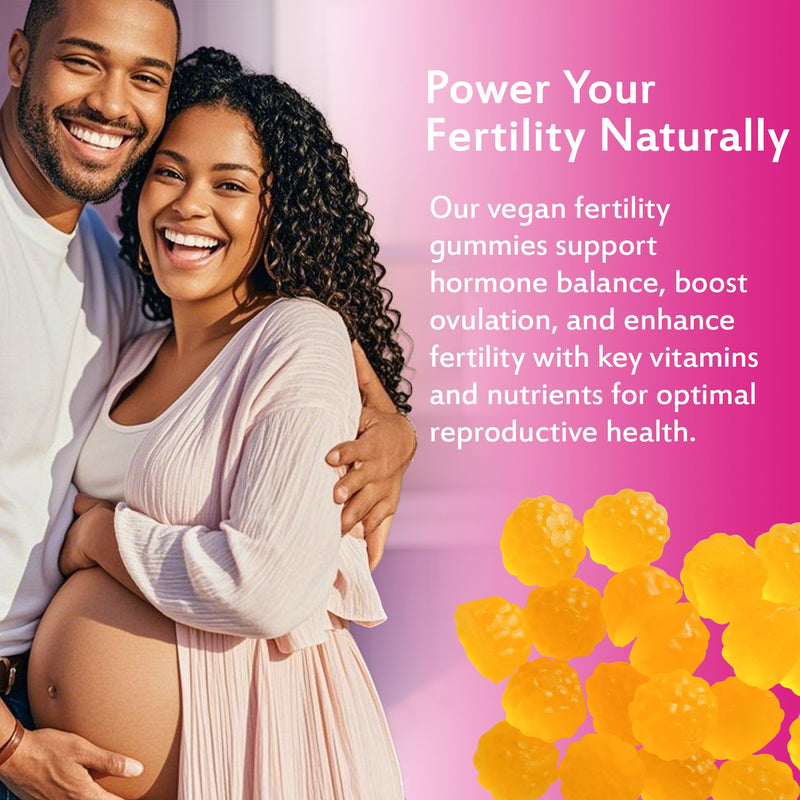 Laicuherb Fertility Support Gummies for Women Hormonal Balance & Conception Support, Prenatal Vitamins with Myo-Inositol & Pantothenic Acid, Fertility Gummies for Women Get Pregnant Fast, 60 Count