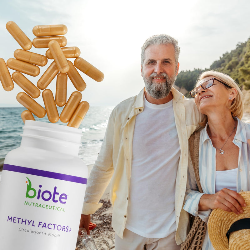 Biote Nutraceuticals - Methyl Factors+ - Circulation + Mood (90 Capsules) 90 Count (Pack of 1)