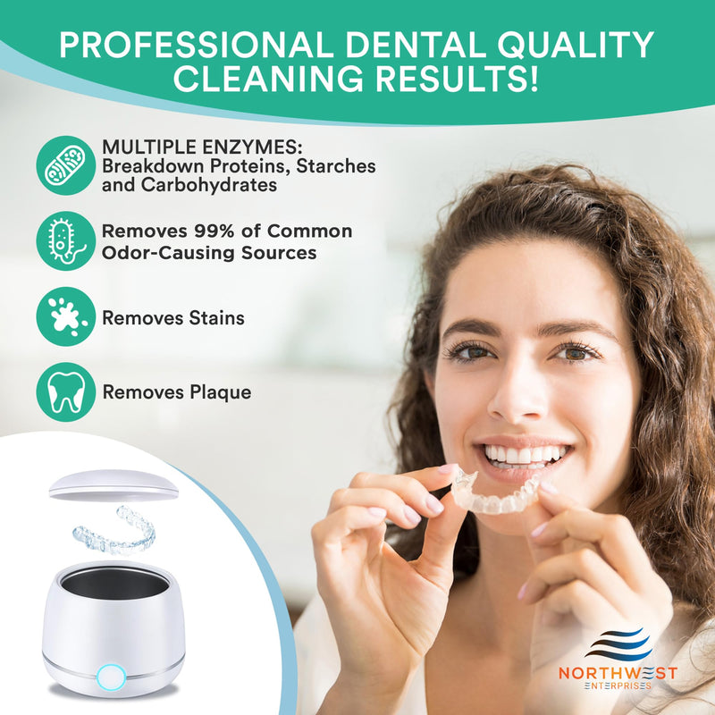Ultrasonic Retainer Cleaner Solution Concentrate - Ultrasonic Denture Cleaner for Ultrasonic Machines - Cleans Mouthguards, Invisalign, and Nightguards - Updated Formula (Mint) (16 Ounces) 16 Ounces