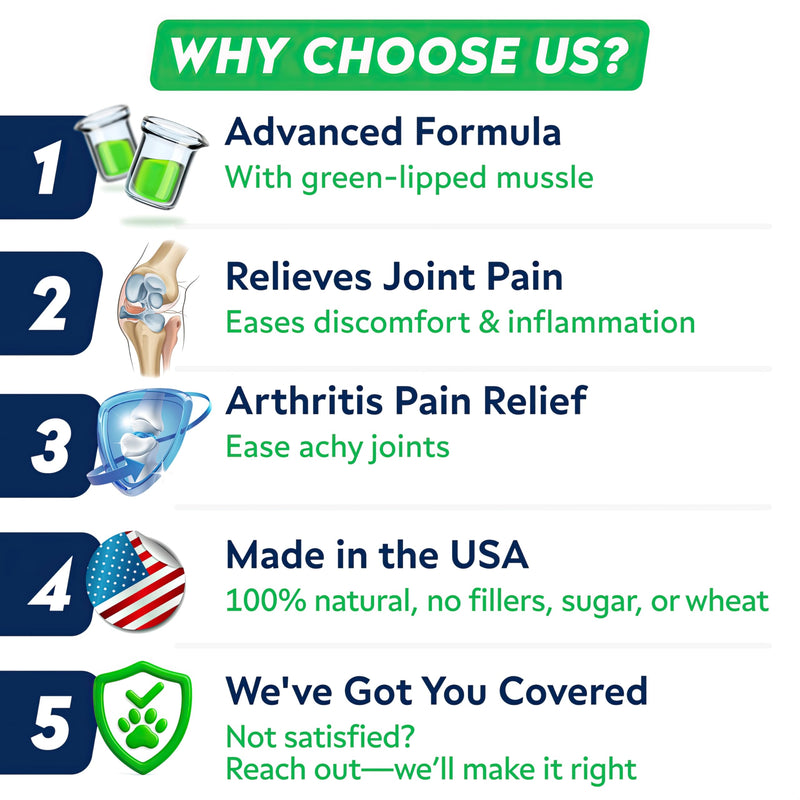 Advanced Glucosamine Hip & Joint Supplement for Senior Dogs - Green Lipped Mussel & Collagen - Hip & Joint Pain Relief - Large & Small Breed - Joint Health - Bacon - 120 Chews