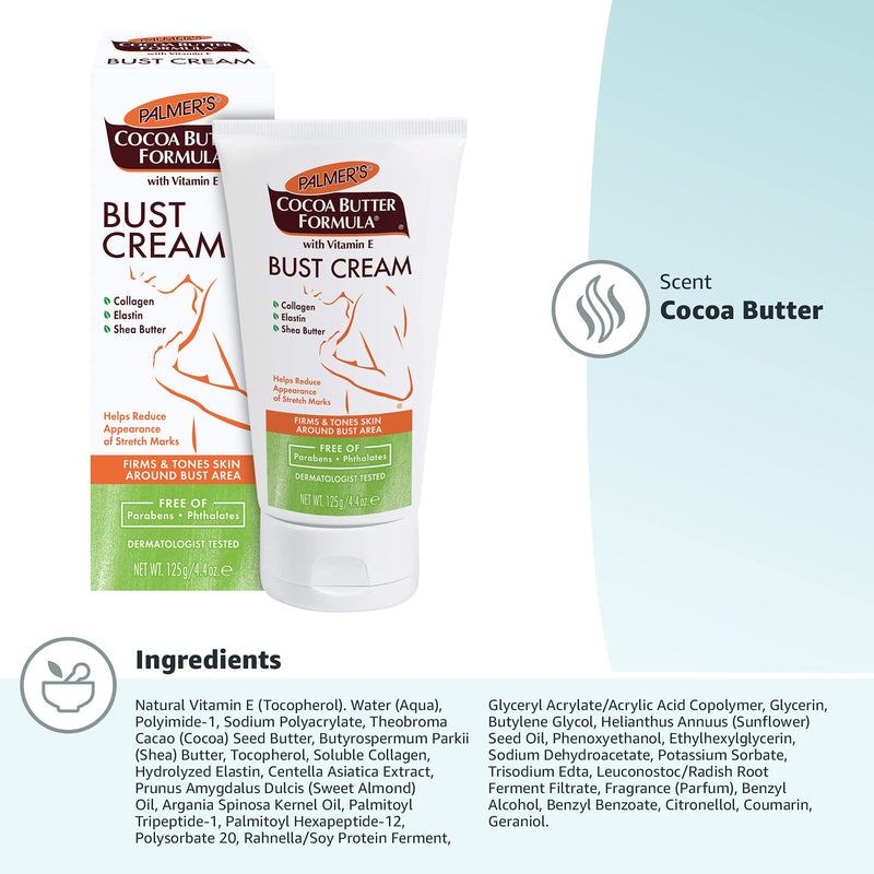 Palmer's Cocoa Butter Formula Bust Cream for Pregnancy Skin Care with Vitamin E, 4.4 oz. (Pack of 3) 1.47 Ounce (Pack of 3) - BeesActive Australia