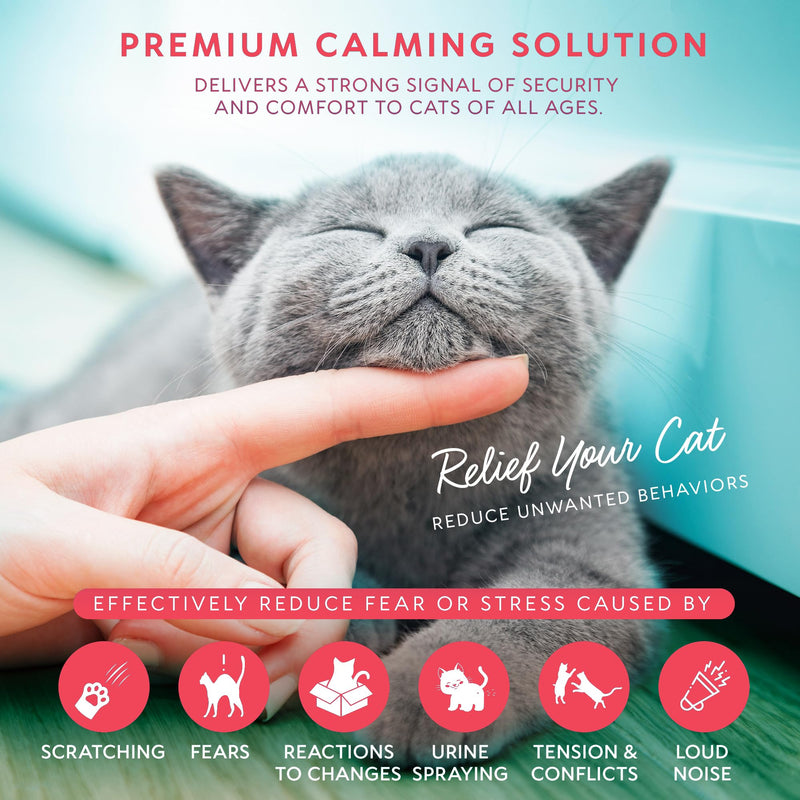 Cat Calming Pheromone Diffuser Plug-in – Feline Pheromones for Home Comfort, Helps Reduce Spraying, Scratching, Fighting & Excessive Meowing (Mint) Mint