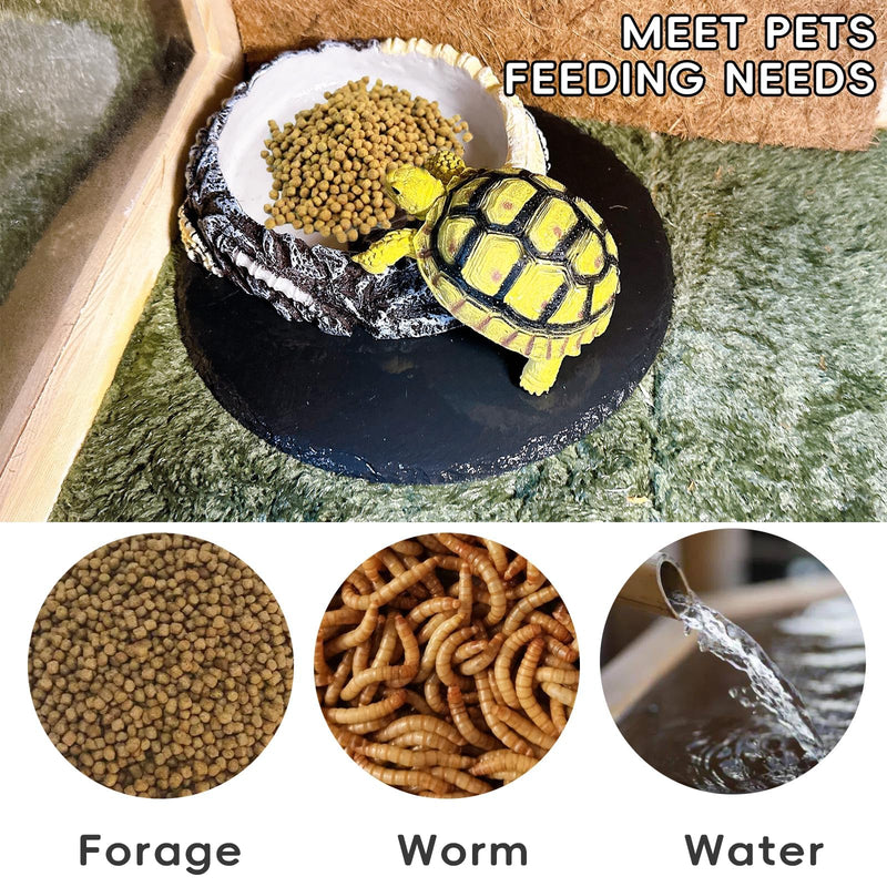 Tfwadmx Hermit Crab Water Bowl, Small Reptile Feeding Dish, Tortoise Water Dish, Hermit Crab Food Dish, Reptile Food Bowl for Geckos Corn Snakes Turtles Small Bowl-1Pcs - BeesActive Australia