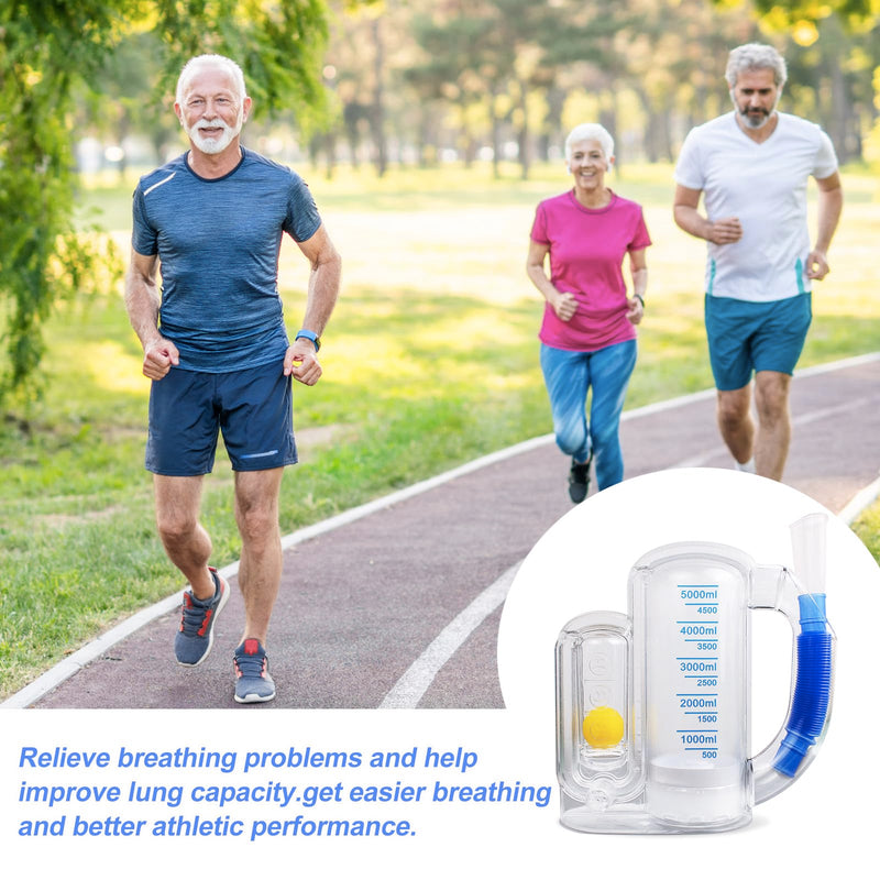 Breathing Exercise Device for Lungs,Deep Breathing Trainer for Children and Adult,5000ml Volume Measurement with Flow Rate Indicator. - BeesActive Australia