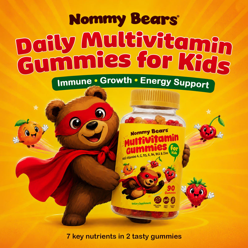 Kids Multivitamin Gummies, Halal Toddler Vitamins, Age 2+, 90ct | Immune Support, 11 Vitamins & Minerals A, C, D3, E, B6, B12, Zinc & Iodine, Gelatin Free, Gluten & Dairy Free, 45 Days Supply