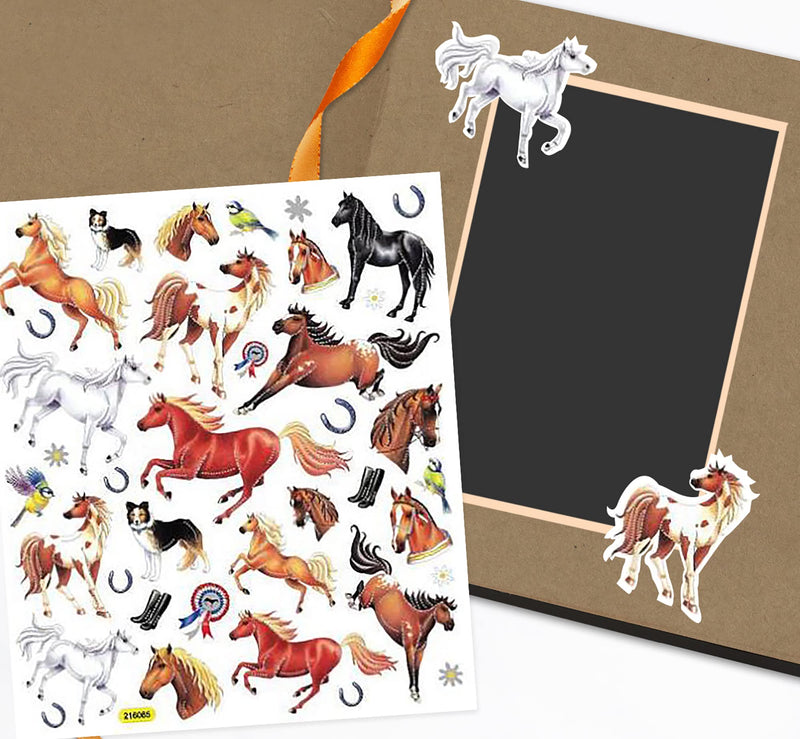 Horse Stickers - for Scrapbook, Crafts | Horse Scrapbook Stickers | Western, Horseshoe, Pony, Stallion, Farm Theme for Scrapbooking, Planner, Bullet Journals, Album | Total 2 Items - BeesActive Australia