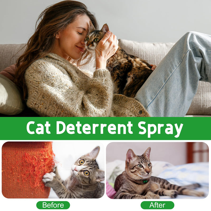 Cat Deterrent Spray. Cat Repellent Indoor for Cat and Kitten. No Scratch Spray for Cats. Effective Cat Scratch Deterrent Training Aid for Furniture, Curtains, Sofas, Plants, Indoor & Outdoor. 120ML green - BeesActive Australia