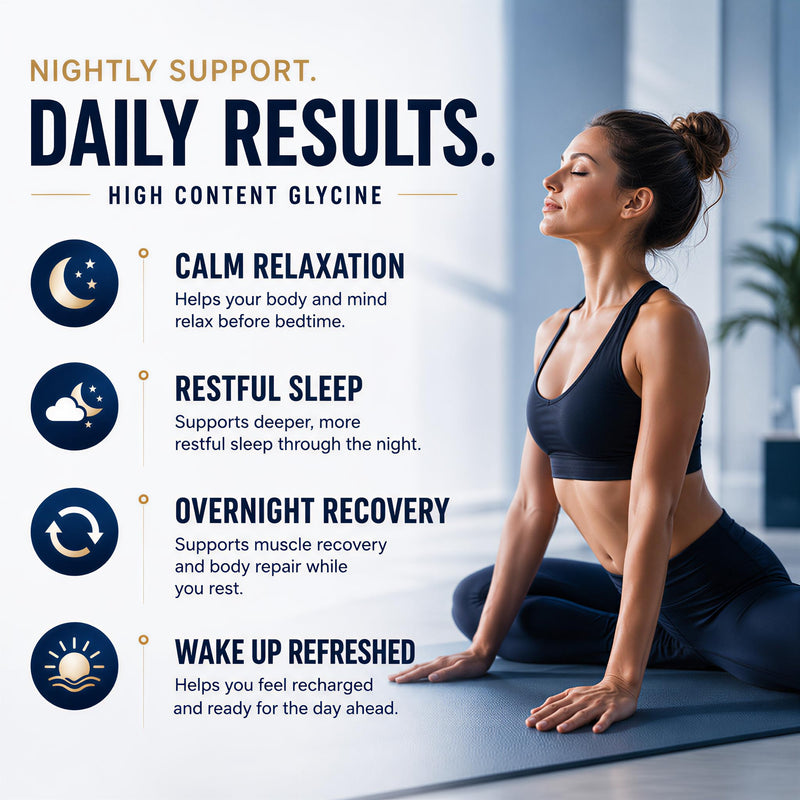 Glycine Gummies 3000mg Sleep Support with NAC, L-Theanine, GABA & B6, 60 Ct | 3g Glycine Supplements for Sleep Support, Nerve & Brain Health, Non-GMO, Sugar Free, Vegan, Blueberry Flavor