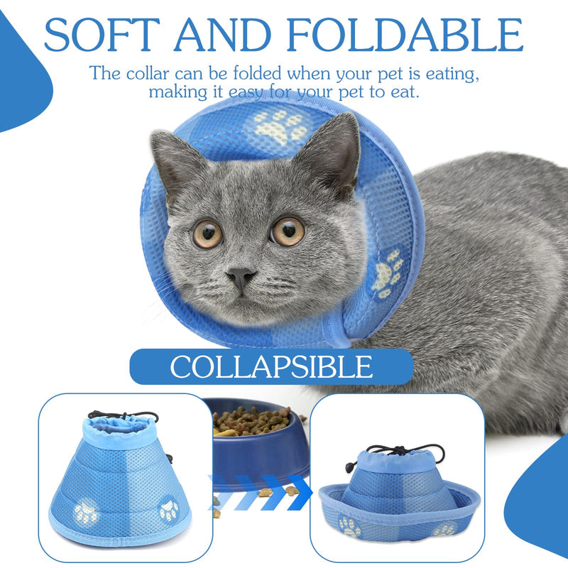 Neck Collar Cat Protective Collar Cat Adjustable Cat Collar Soft Recovery Collar Funnel Cat for Cats Pet After Surgery and Injuries (M) - BeesActive Australia