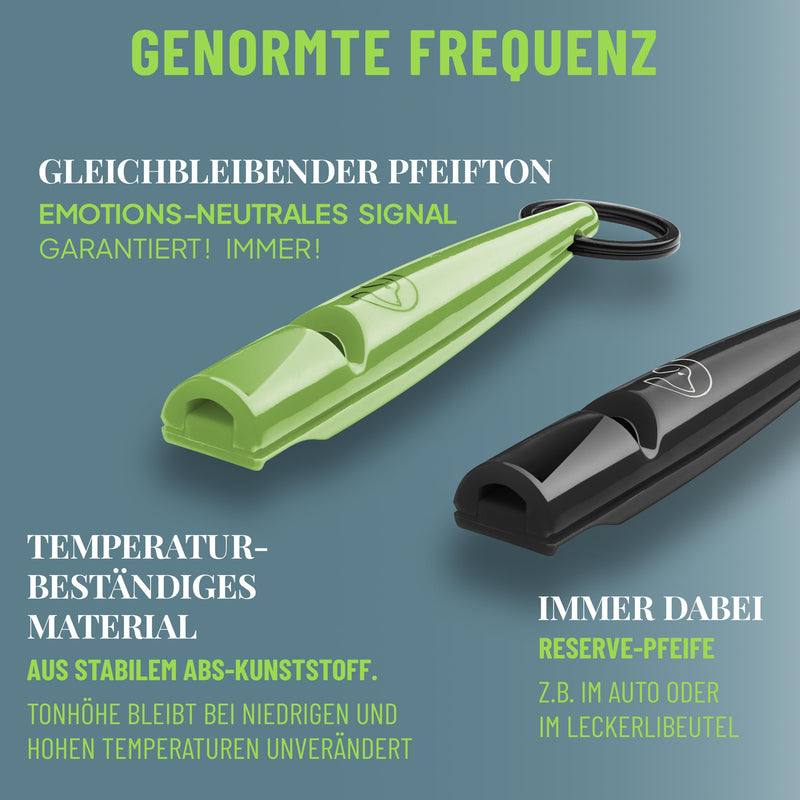 GIZZY® 2x dog whistle loud and far-reaching whistle sound I 2x dog whistles ideal as training aids for dogs I suitable for dog training barking or as a dog whistle recall I Incl. high-quality green/black ribbon - BeesActive Australia