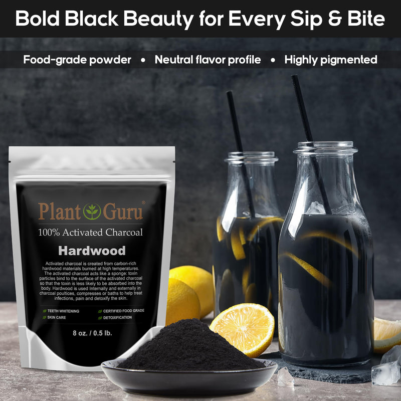 Activated Charcoal Powder Bulk - 1 lb. Jar - Hardwood - Food Grade Kosher Non-GMO - Teeth Whitening, Facial Mask and Soap Making. Promotes Natural Detoxification and Helps Digestion