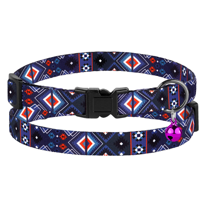 Cat Collar Breakaway 2PCS Adjustable Pattern Tribal Aztec Southwest Safety Pet Collars for Cats Kitten (Aztec + Tribal) Aztec + Tribal - BeesActive Australia