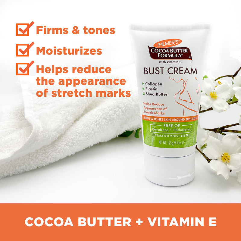 Palmer's Cocoa Butter Formula Bust Cream for Pregnancy Skin Care with Vitamin E, 4.4 oz. (Pack of 3) 1.47 Ounce (Pack of 3) - BeesActive Australia
