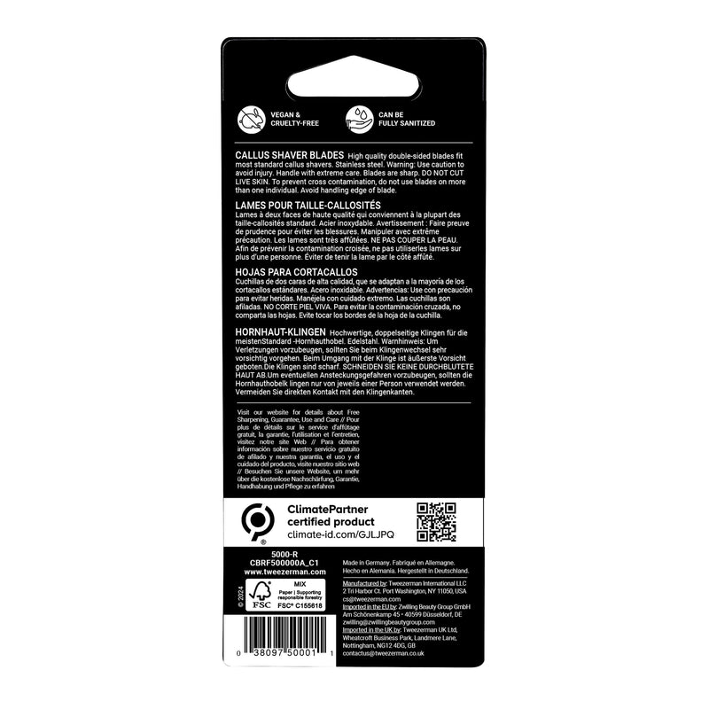 Tweezerman Replacement Callus Shaver Blades, 20 Count (Pack of 2) 1 Count (Pack of 2) - BeesActive Australia