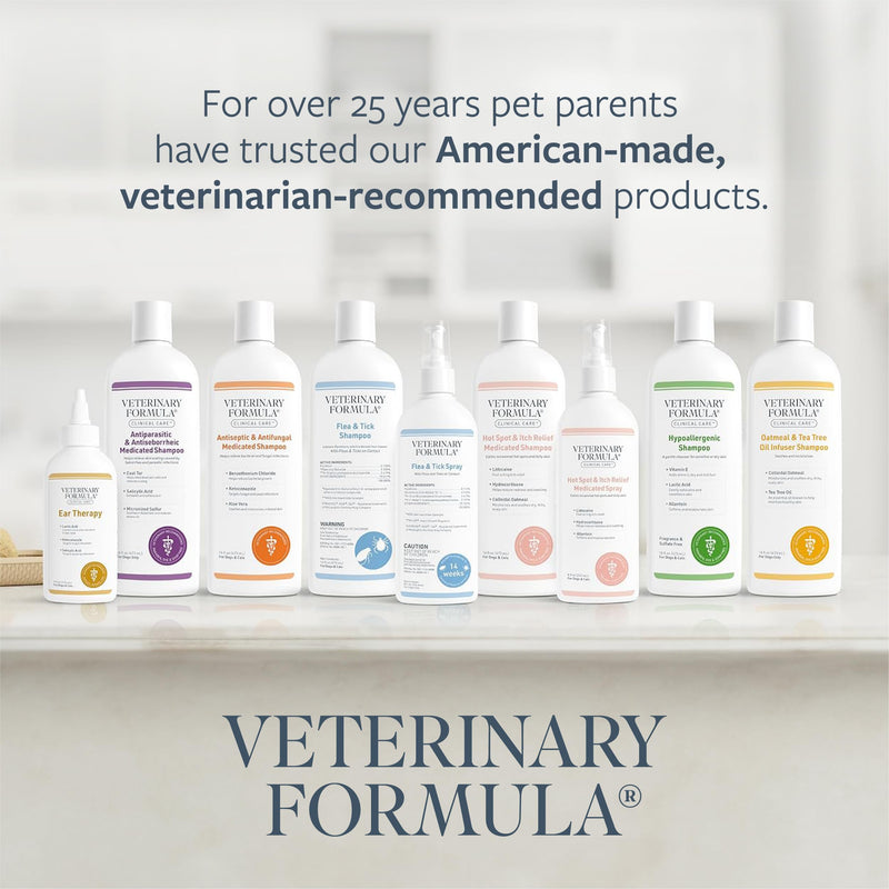 Veterinary Formula Clinical Care Antispetic and Antifungal Shampoo and Spray Pack of 2 - PawsPlanet Australia