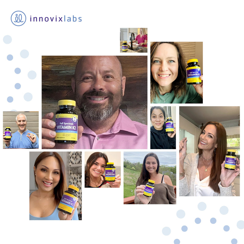 InnovixLabs Full Spectrum Vitamin K2 MK-7-90 Capsules - Vit K2 Vitamin Supplement with Trans Form MK7 & MK4-600 mcg - Supports General Health & Bones, K-2 Vitamins - Soy & Gluten Free - BeesActive Australia