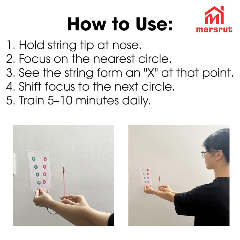 Vision Training Tool, Vision Therapy Tools, Eye Exercise Tools for Focus Training, Eye Convergence Exercises Card Therapy Device, One Set - BeesActive Australia